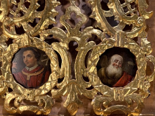 XVIIe siècle - Grand retable reliquaires et sa prédelle, Italie circa 1675