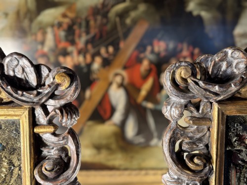  - Paire de monstrances reliquaires, Italie XVIIIe siècle