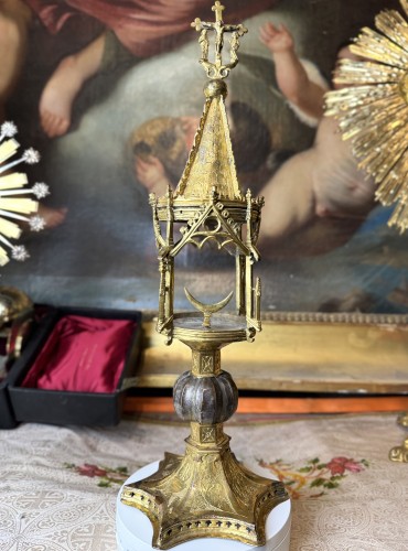 Monstrance reliquaire Haute époque début XVIe - Art sacré, objets religieux Style 