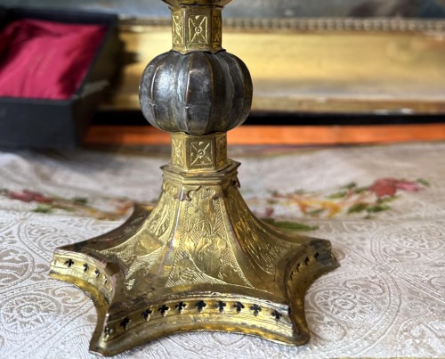 Art sacré, objets religieux  - Monstrance reliquaire Haute époque début XVIe