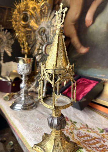 XVIe siècle et avant - Monstrance reliquaire Haute époque début XVIe