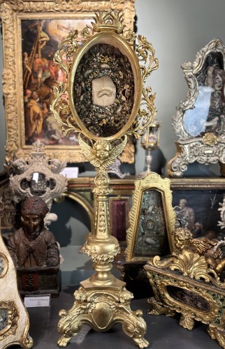 Religious Antiques  - Imposing Reliquary Monstrance Of Saint Octavius Circa 1800