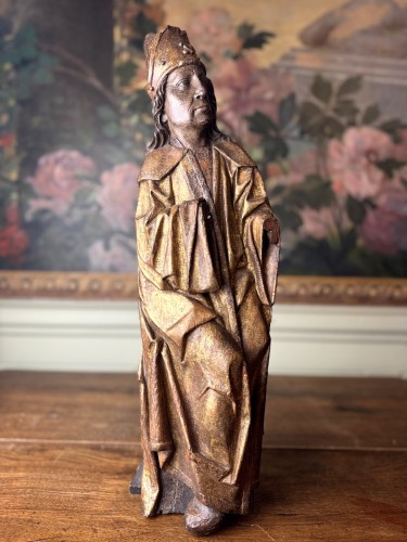 Saint Évêque Allemagne circa 1500-1525 - Mobilier Style Régence