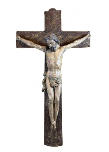 A Late 17th Century Carved Wooden Christ