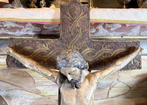 Christ en bois sculpté  fin XVIIe - Le jardin des Moines