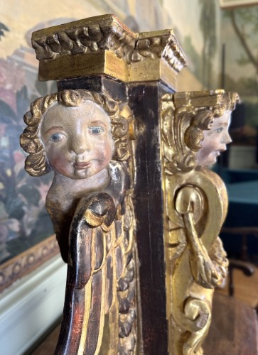 18th century - Architectural Element Of A Carved Wooden Altarpiece 18th Century 