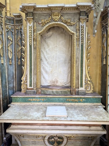  - Wooden Altar And Altarpiece, Portugal 19th Century 
