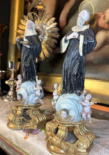 Antiquités - Sainte Scholastique et Saint Benoît, XVIIIe siècle
