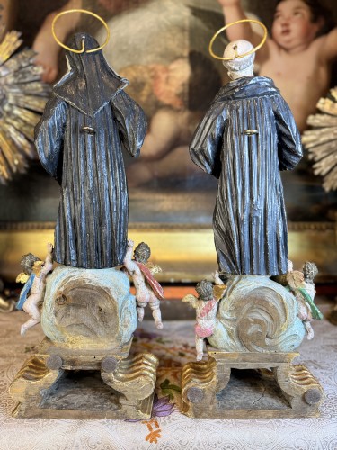 Antiquités - Sainte Scholastique et Saint Benoît, XVIIIe siècle