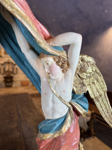 Antiquités - Tabernacle Canopy With Angels – 18th Century