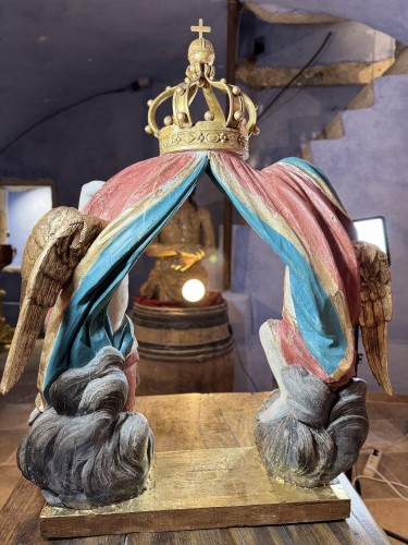 Antiquités - Tabernacle Canopy With Angels – 18th Century