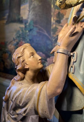 Antiquités - Imposing Representation Of Our Lady Of Deliverance Of Souls From Purgatory 