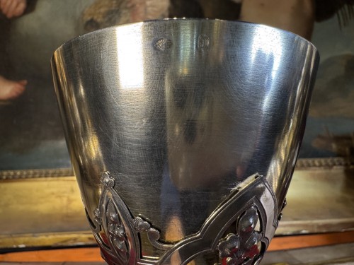 Chapelle comprenant calice et ciboire en vermeil, fin XIXe - 