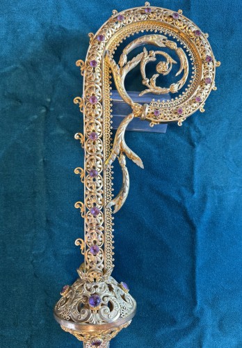 Crosse d'évêque du XIXe siècle - Art sacré, objets religieux Style 