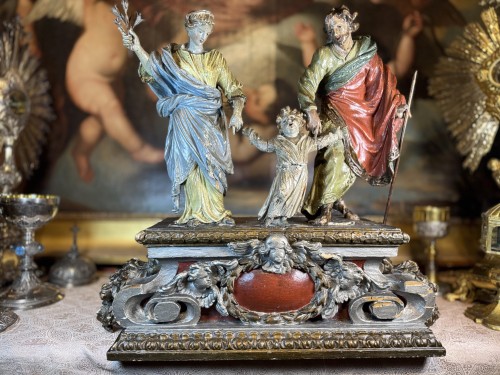 Sainte Famille, Flanders 18th century - Sculpture Style 