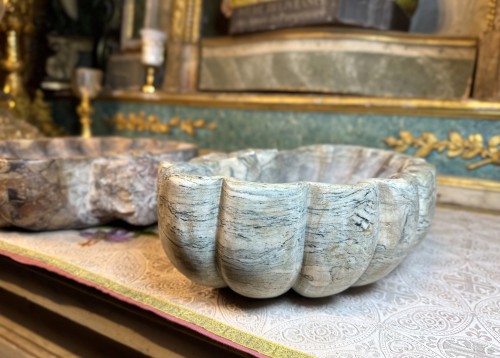 18th century - Pair Of Chapel Holy Water Fonts, 18th Century 