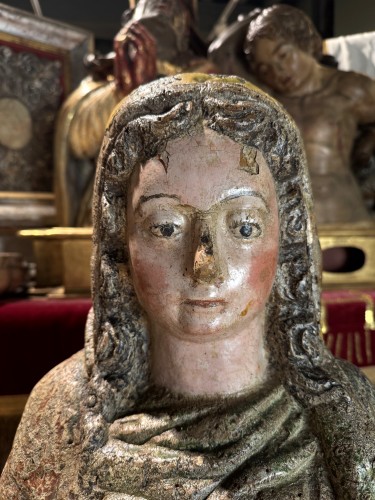 Large Sculpture Of A Saint - Flemish 17th Century - 