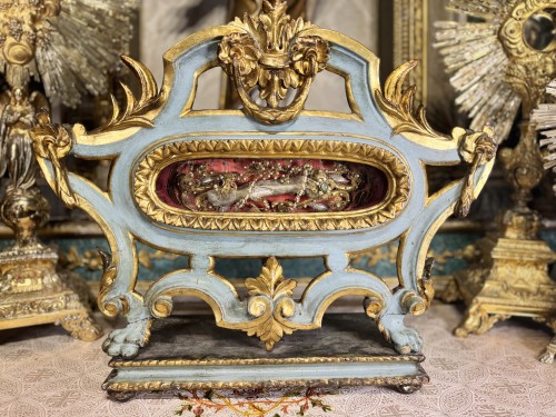 Monstrance reliquaire de Saint Faustin - XVIIIe - Art sacré, objets religieux Style 