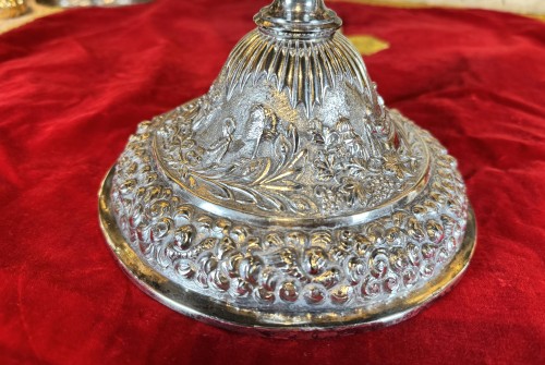 Imposing Armenian Chalice In Silver And Vermeil - 19th Century - 