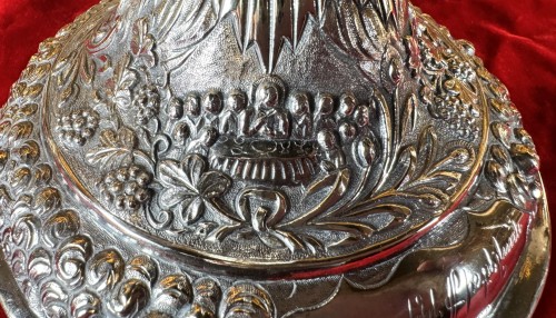 19th century - Imposing Armenian Chalice In Silver And Vermeil - 19th Century