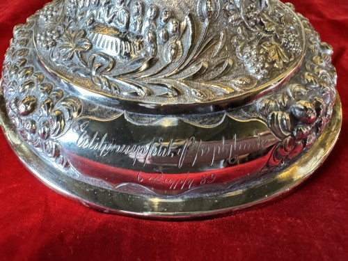 Imposing Armenian Chalice In Silver And Vermeil - 19th Century - 