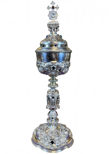 Silver Ciborium, Cathedral Model - 19th Century