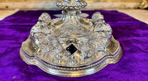 19th century - Silver Ciborium, Cathedral Model - 19th Century