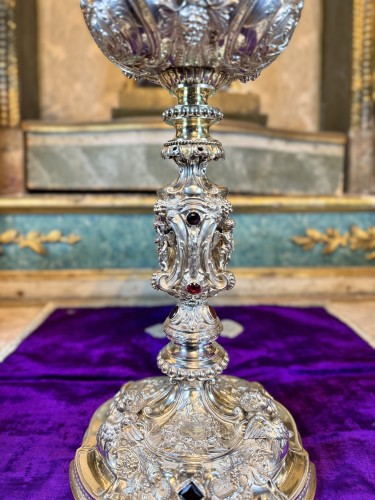 Silver Ciborium, Cathedral Model - 19th Century - 