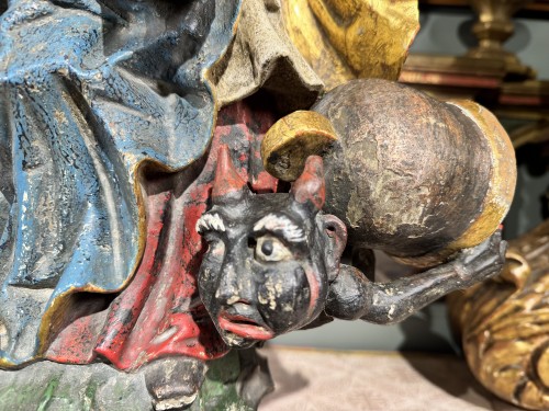 Sculpture Sculpture en Bois - Sculpture de Saint Théodule - Allemagne XVIIIe siècle