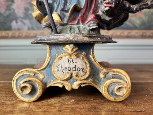 Sculpture de Saint Théodule - Allemagne XVIIIe siècle - Le jardin des Moines