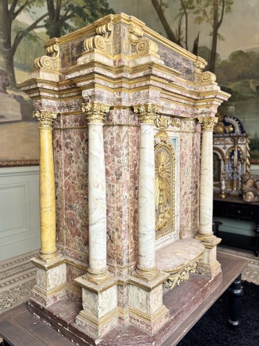Art sacré, objets religieux  - Imposant tabernacle italien du XVIIe siècle siècle