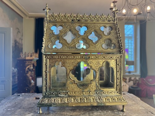 Antiquités - Bronze Reliquary Hunt - 19th Century