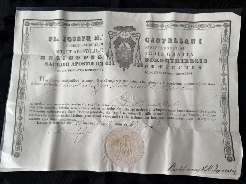 Relic Of The Holy Cross In A Gold Reliquary - 19th Century - 