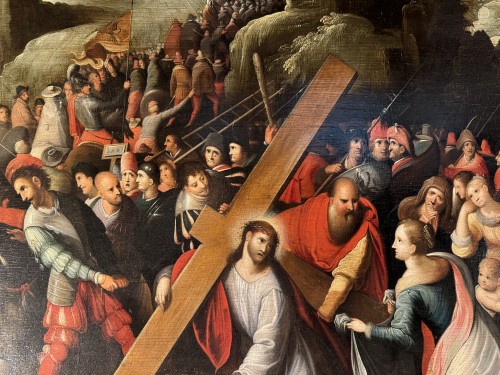 Ascent To Calvary, Flemish school of the 17th Century - Paintings & Drawings Style 