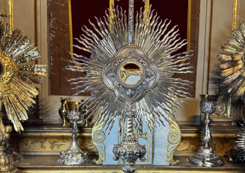 Imposant ostensoir en vermeil - Art sacré, objets religieux Style 