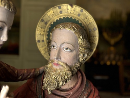 19th century - Saint Joseph Carrying The Child dated 1873
