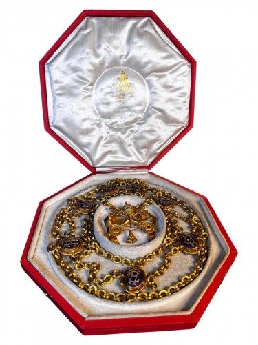 Collier de camérier secret aux armes de Pie XI - 20e siècle