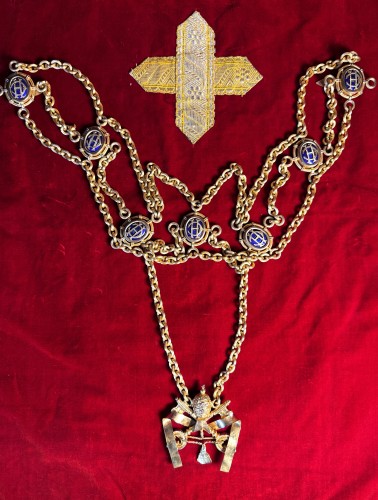 20th century - Secret Chamberlain's Collar Bearing The Coat Of Arms Of Pius XI—20th Century
