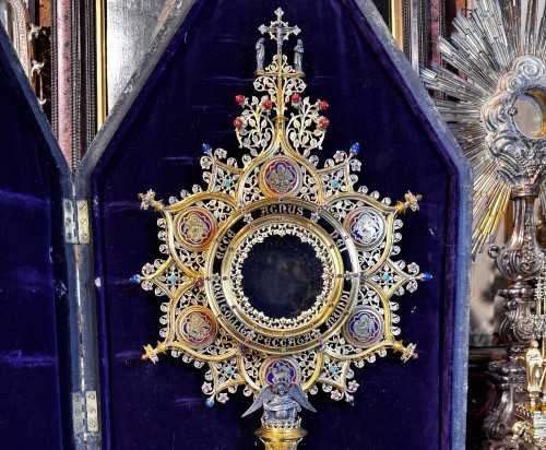 Religious Antiques  - Neogothic Monstrance - Goldsmith Fuchs Late 19th Century 
