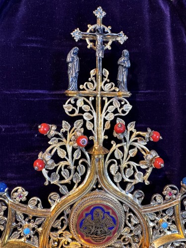 19th century - Neogothic Monstrance - Goldsmith Fuchs Late 19th Century 