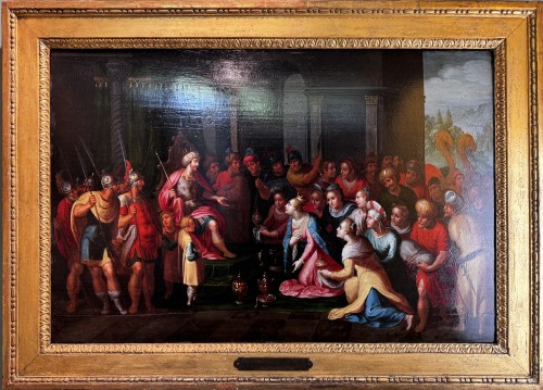 Solomon Receiving The Queen Of Sheba - Flemish School 17th Century