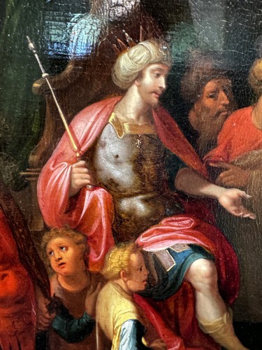 Solomon Receiving The Queen Of Sheba - Flemish School 17th Century - 