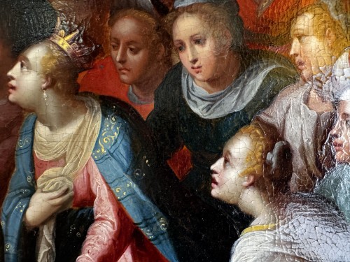 Antiquités - Solomon Receiving The Queen Of Sheba - Flemish School 17th Century