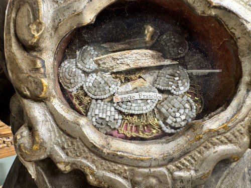 Art sacré, objets religieux  - Paire de bustes reliquaires des Saints Jean Baptiste et François, Italie début XVIIIe siècle
