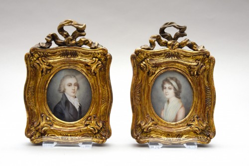 Pair of miniature portraits dated 1789, Plimer Andrew (1763 – 1837) - Louis XVI