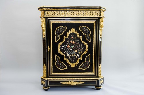 Antiquités - Excptionnal “Dresse” with Pietra Dura, BEFORT JEUNE in Paris (1844-1880)