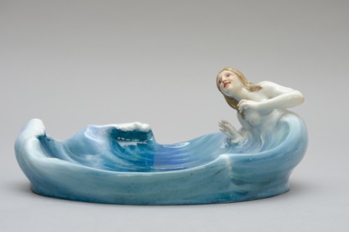 XIXe siècle - « La vague » vide-poche de Konrad Hentschel pour Meissen modèle de 1898