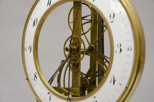 Skeleton pendulum clock, French Directoire - 