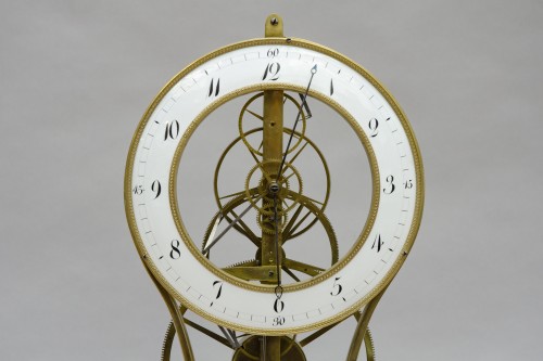 Antiquités - Skeleton pendulum clock, French Directoire
