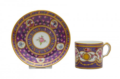 Small litron cup and saucer, Sèvres porcelain, circa 1783